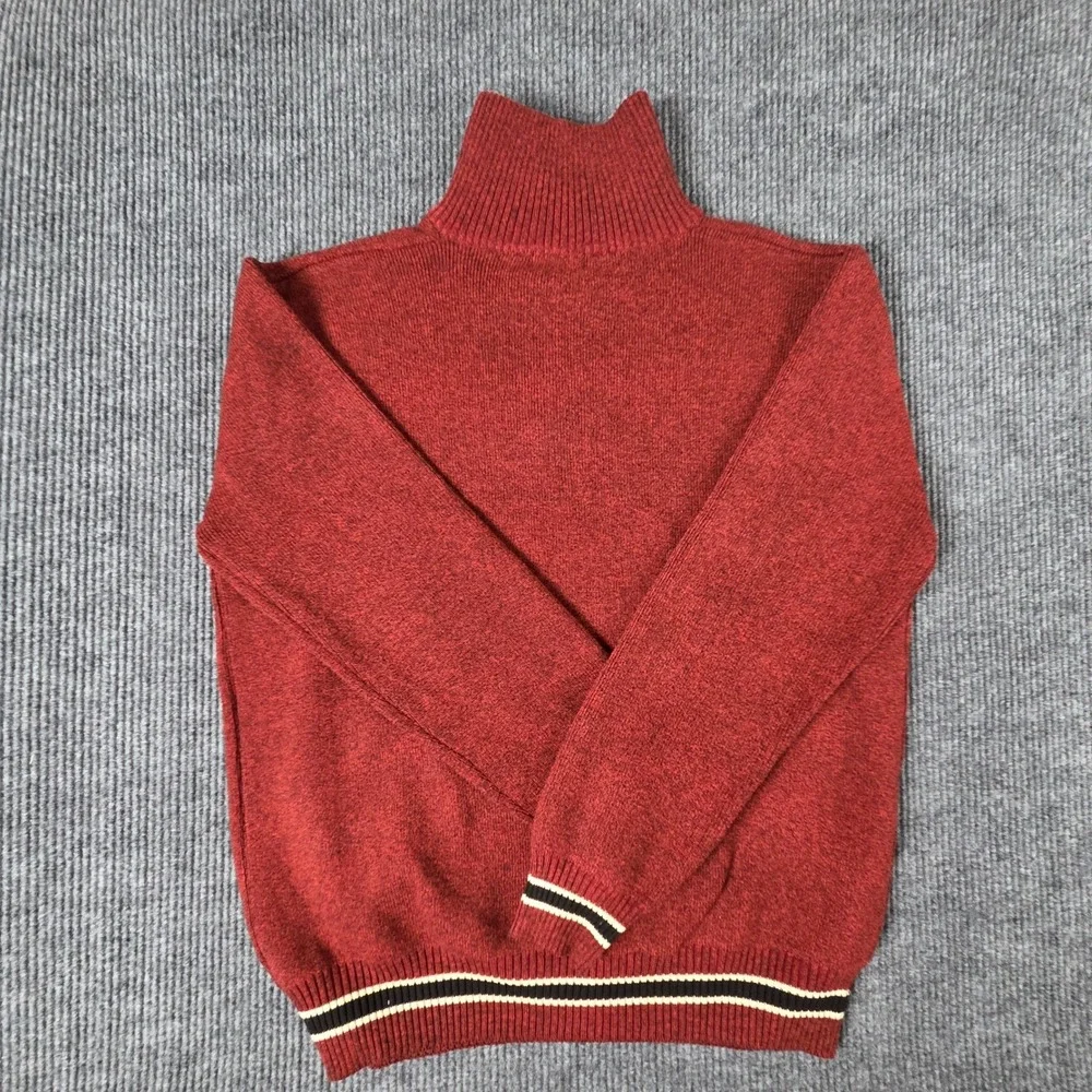 PRONTI‎ Collection By Phita Men's 3XL Red Half Zip Mock Neck Sweater Textured